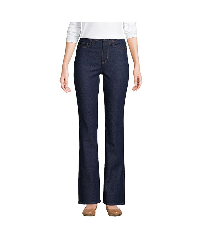 Lands' End Women's Recover High Rise Bootcut Blue Jeans Macy's