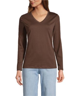 Women's Supima Cotton Long Sleeve V-Neck T-Shirt