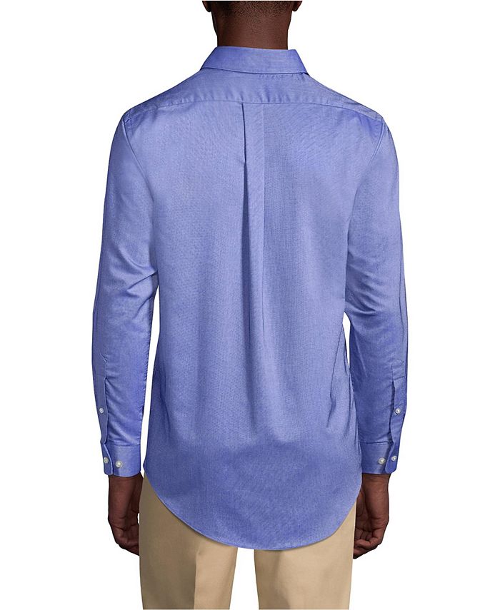 Lands' End Men's School Uniform Long Sleeve Solid Oxford Dress Shirt