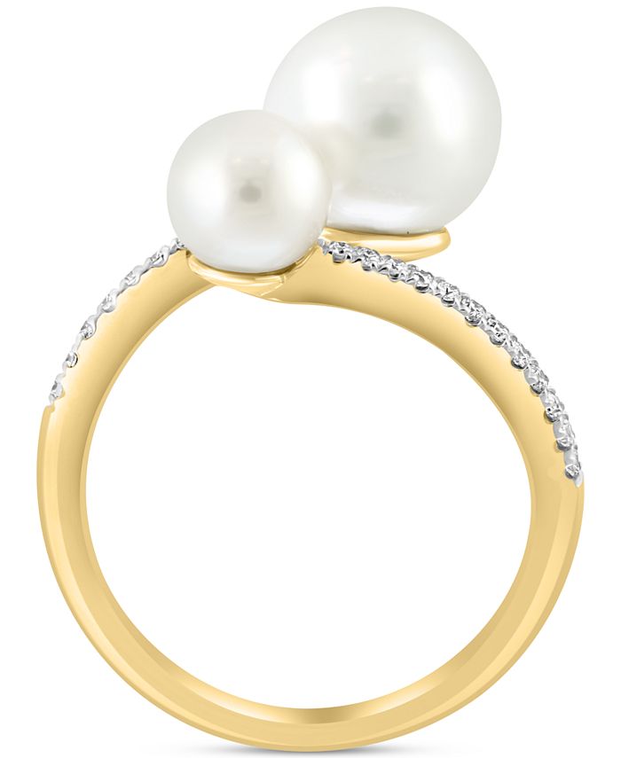 EFFY Collection EFFY® Freshwater Pearl (6 & 9mm) & Diamond (1/8 ct. t.w ...