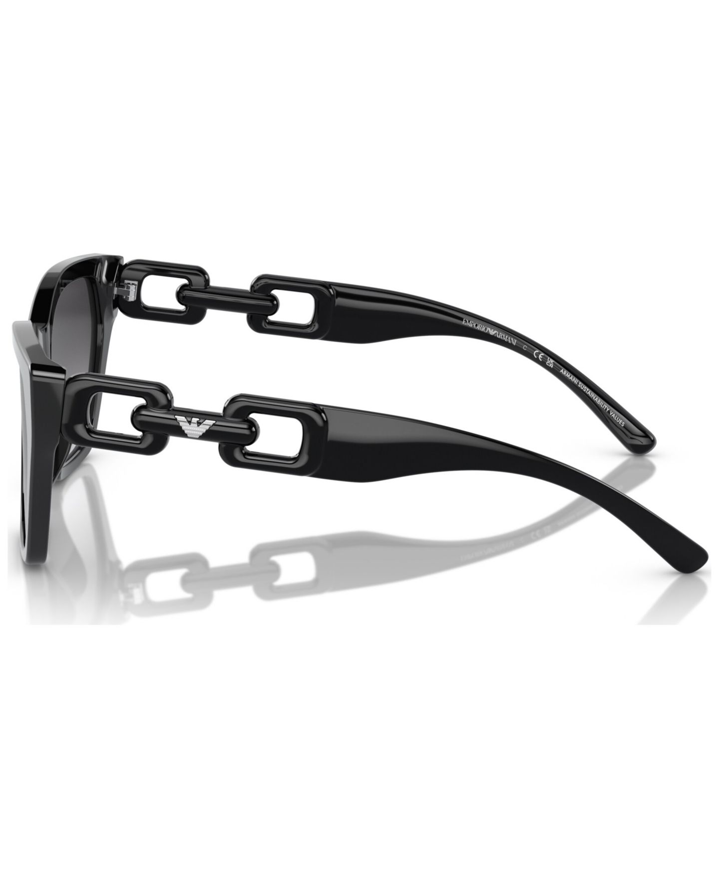 Женские солнцезащитные очки Emporio Armani Sunglasses, EA4203U, цвет: Блестящий чёрный — фото 3