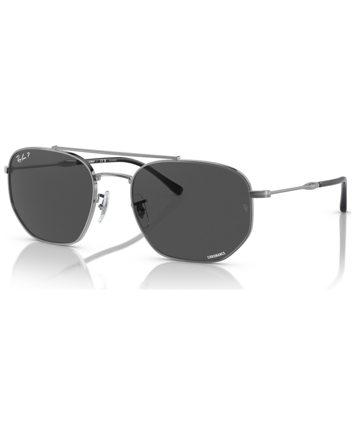 Ray Ban Unisex Polarized Sunglasses, Rb3707 Chromance In Gunmetal