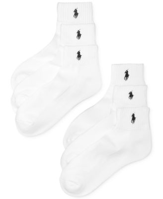 Polo Ralph Lauren - Men's Athletic Celebrity Quarter Socks 6-Pack