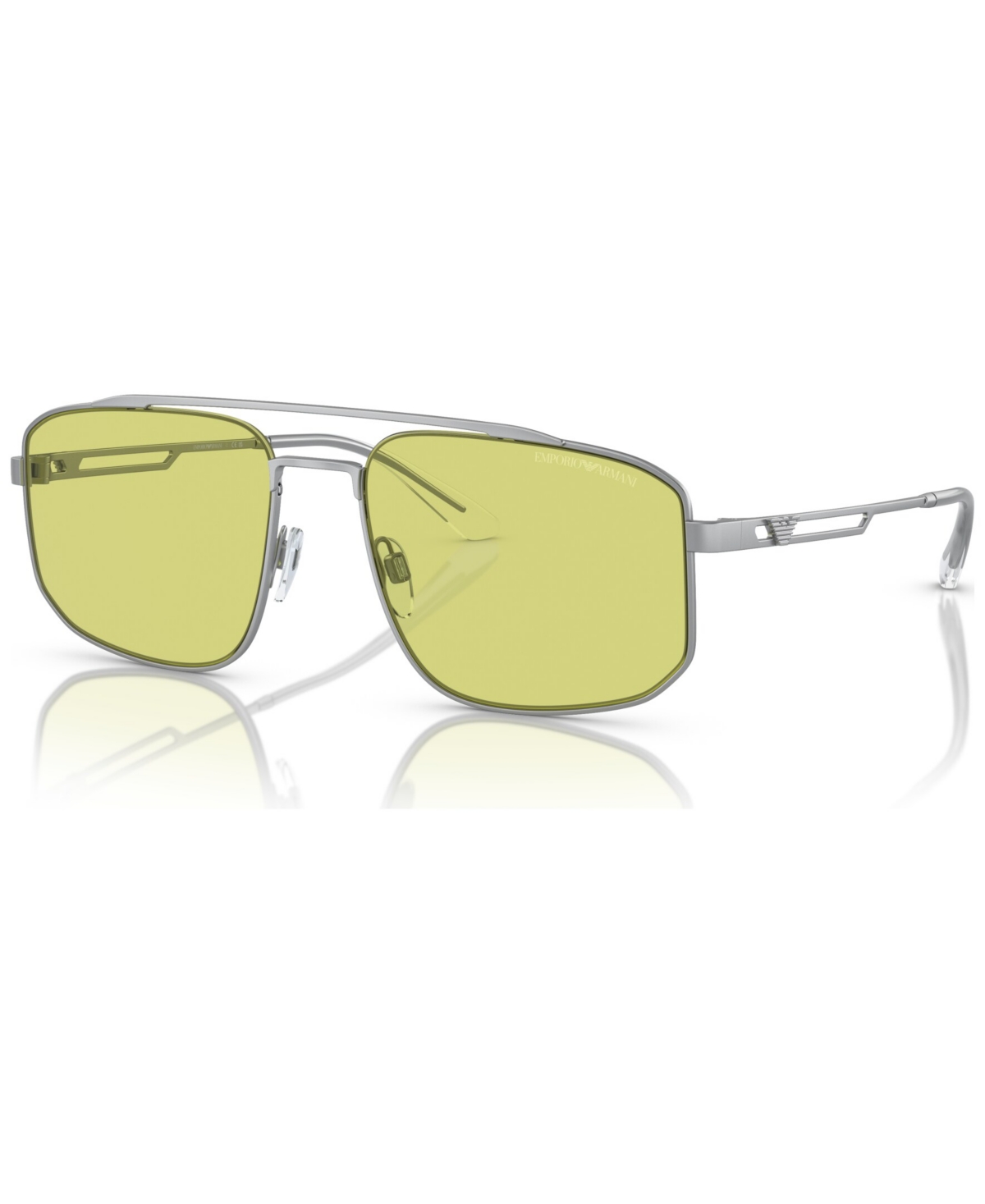 Shop Emporio Armani Men's Sunglasses, Ea2139 In Matte Silver-tone