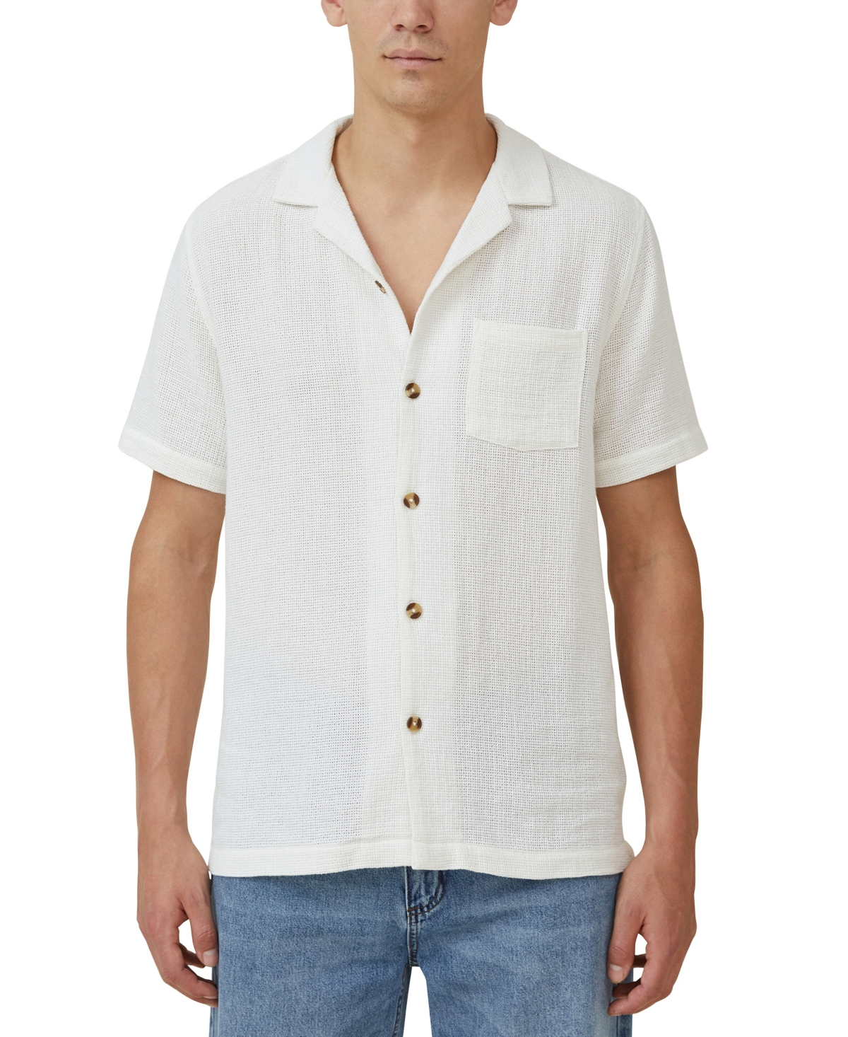 Shop Cotton On Men's Palma Short Sleeve Shirt In White