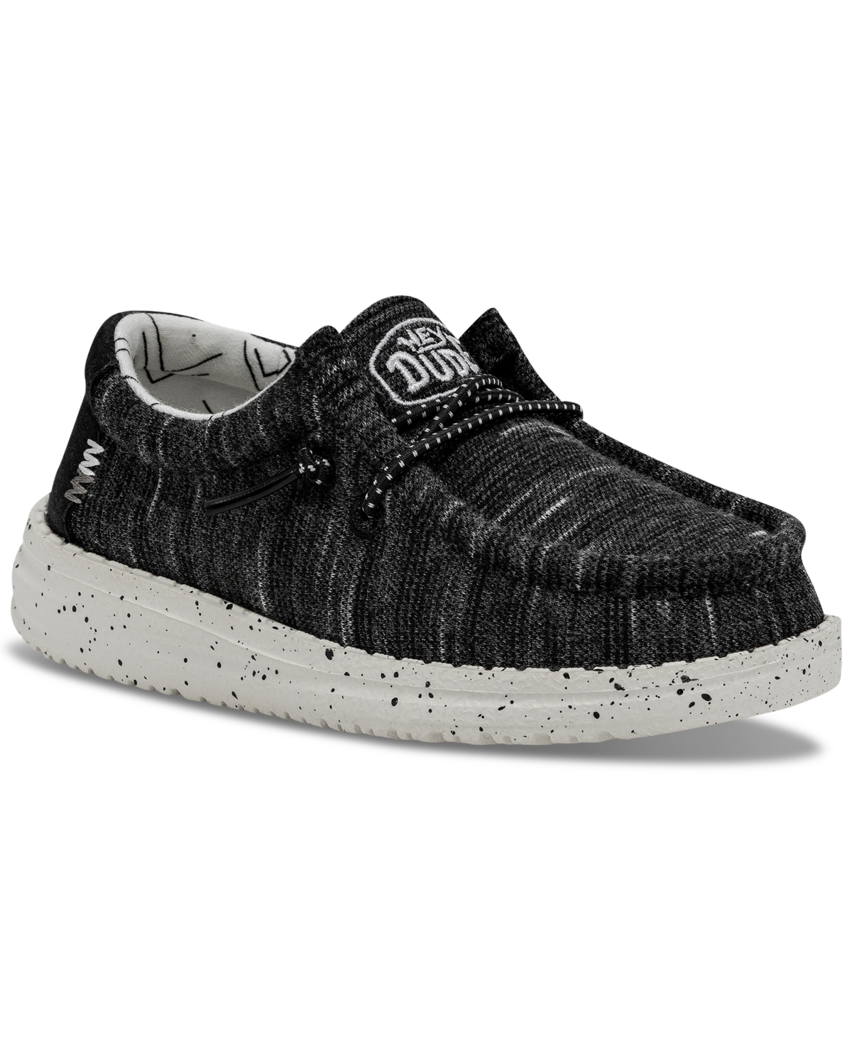 Hey Dude Men's Wally Black Shell Casual Slip-On Moccasin Sneakers