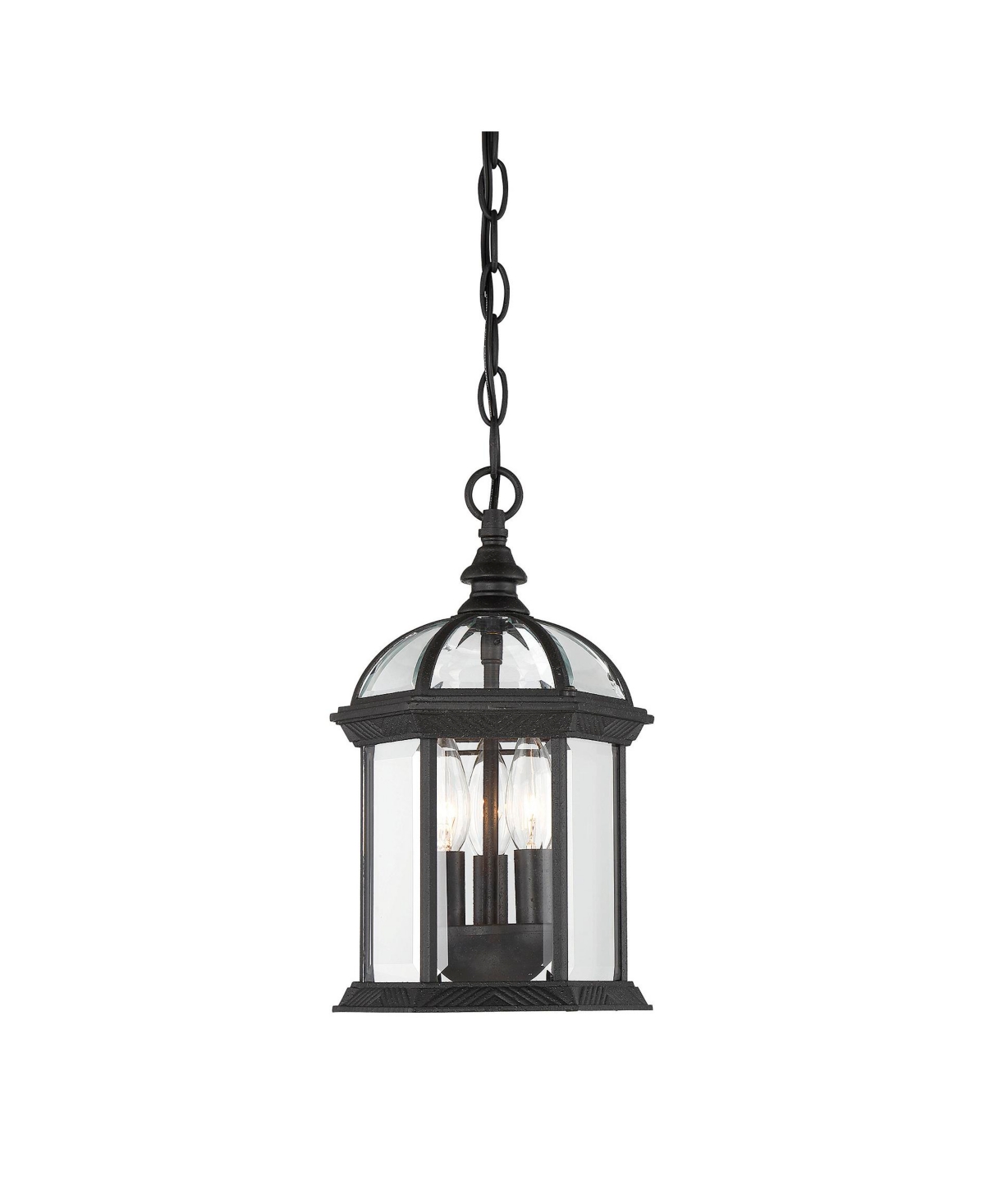 Kensington Outdoor Hanging Lantern - Textured black