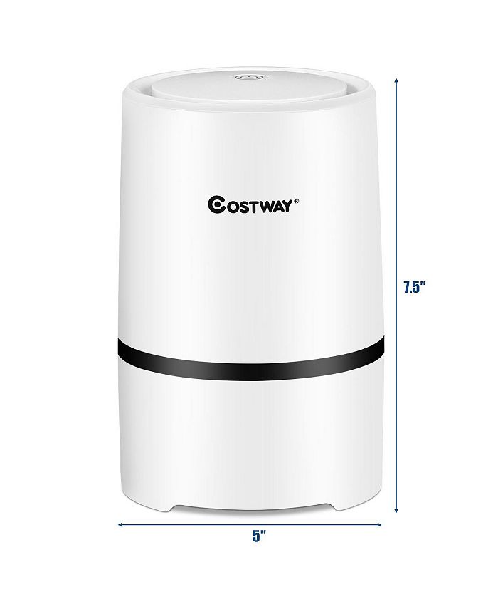 Costway Mini Ionic HEPA Air Purifier W/2pcs 3in1 Composite HEPA