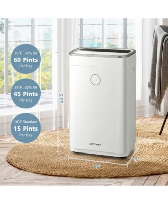  60-Pint Capacity, 3-Color Digital Display, Covers Up to 4000 Sq. Ft Dehumidifier