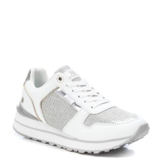 XTI Women's Casual Sneakers By White With Silver Accent - Macy's