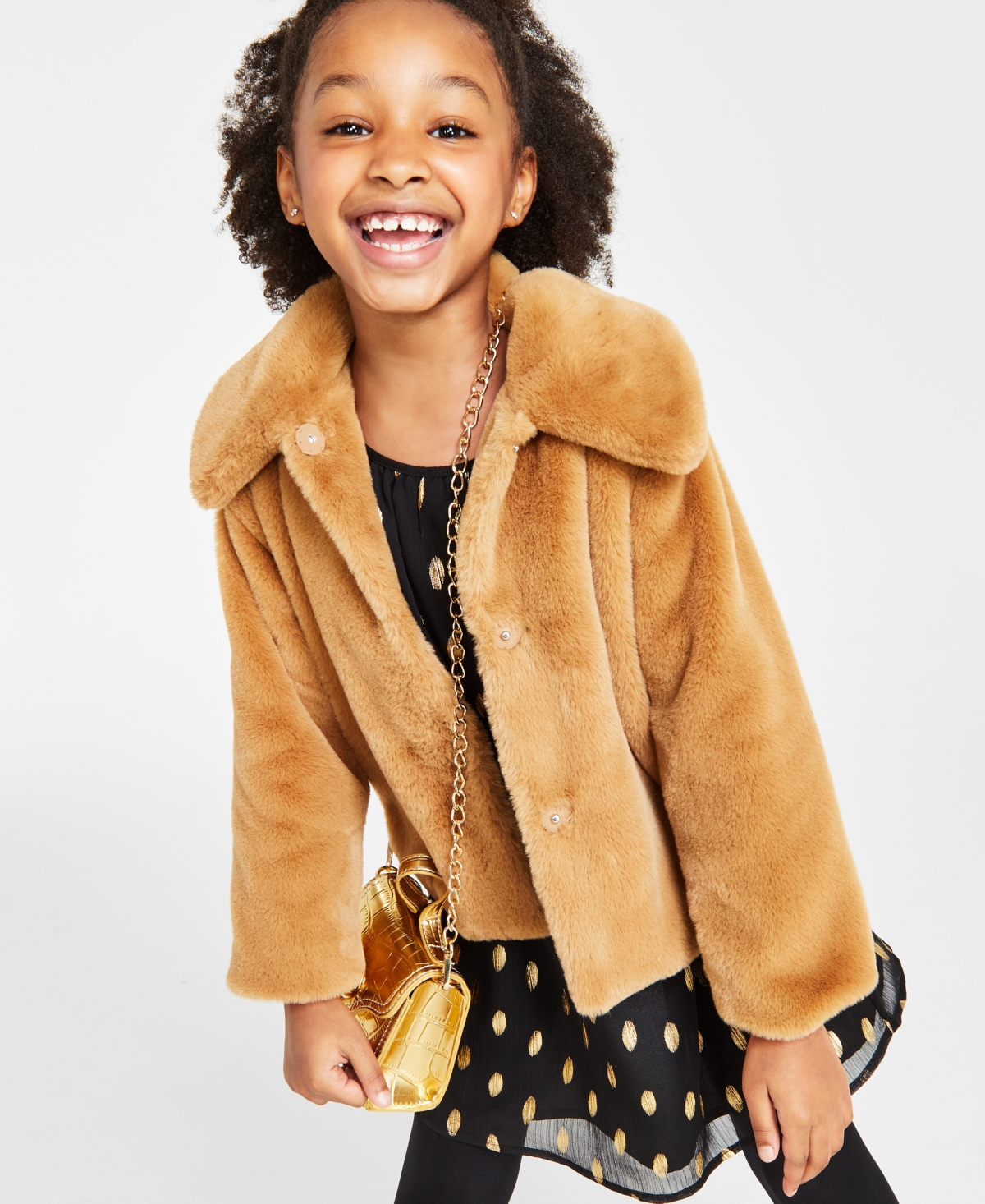 Inc International Concepts Mommy And Me Toddler & Little Girls Faux-fur Coat, Created For Macy's In Tan