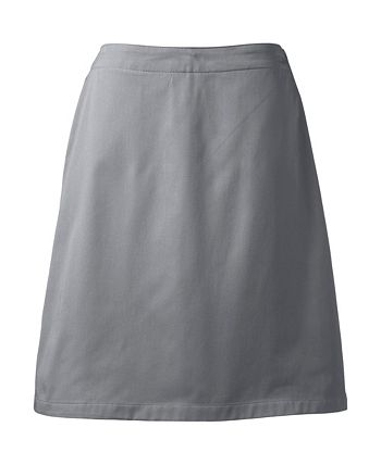 Lands' End Women's School Uniform Blend Chino Skort Top of Knee - Macy's