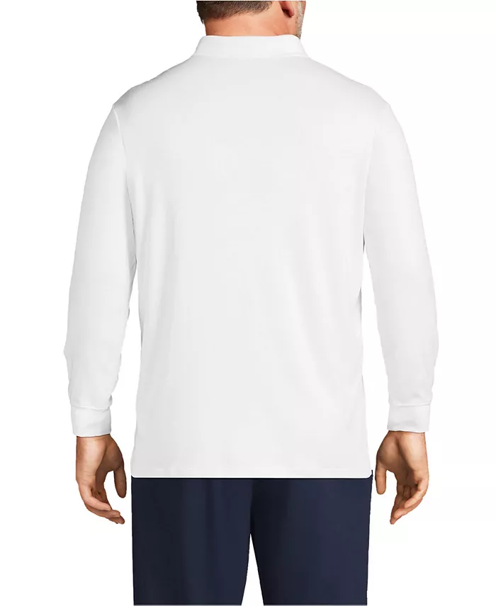 Men's Big and Tall Long Sleeve Super Soft Supima Polo Shirt - thumbnail 8