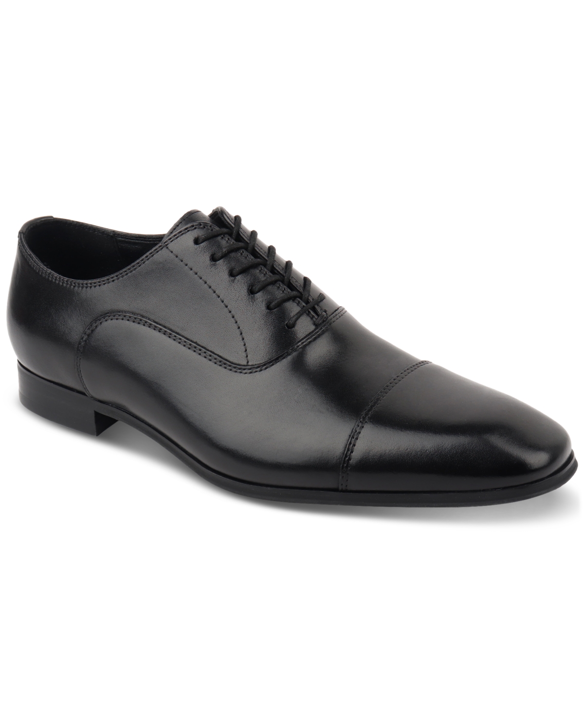 Inc International Concepts Men's Silas Cap Toe Oxford Dress Shoe, Created For Macy's In Black