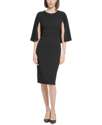 Calvin klein capelet sheath dress on sale