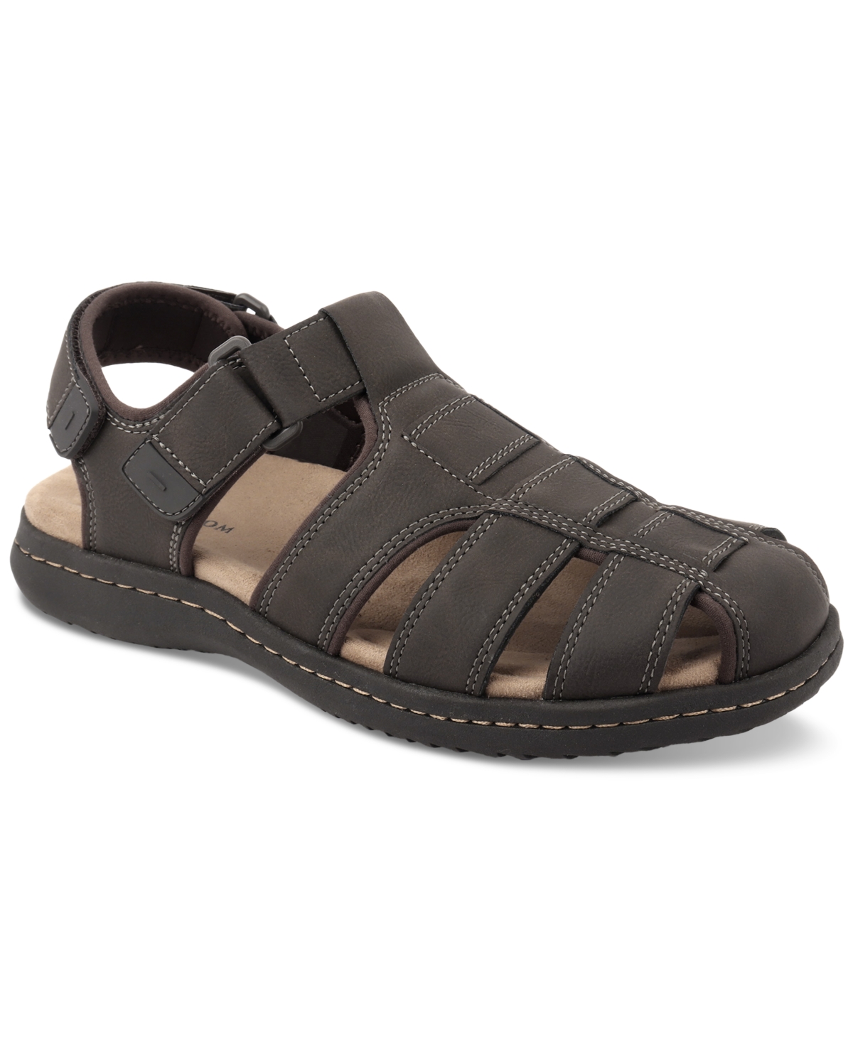 Shop Club Room Men's Justin Strap Sandal, Created For Macy's In Brown