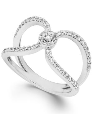 image of Diamond Cutout Ring in 14k White Gold (1/2 ct. t.w.)