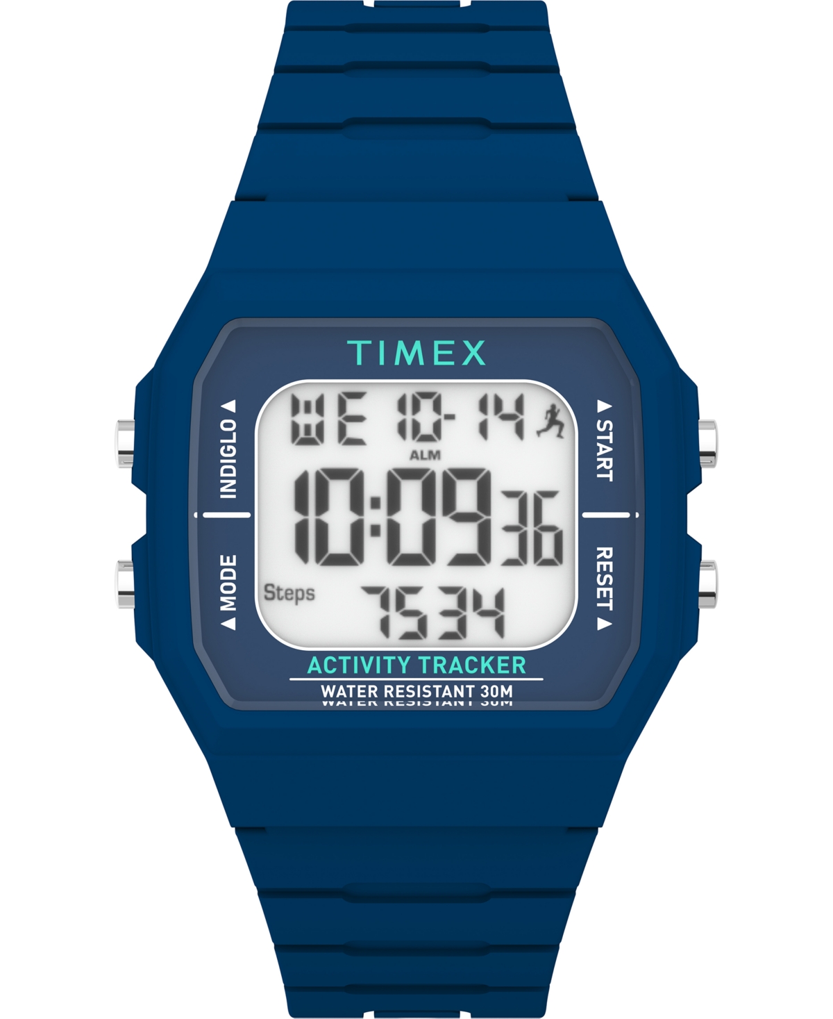 Unisex Digital Ironman Classic Silicone Blue Watch 40mm - Blue