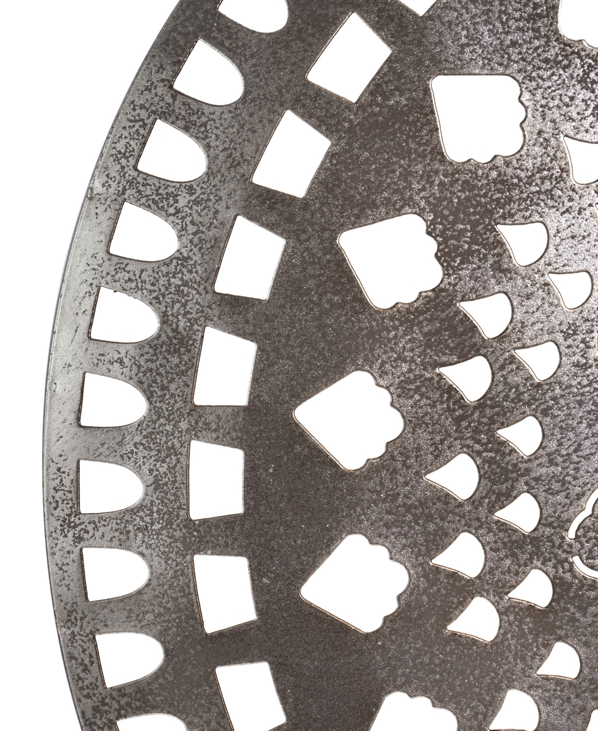 American Art Decor Medallion Sculpture on Stand Table Top Decor - Silver-Tone