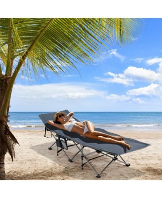 Складная выдвижная походная кроватка Costway для путешествий со съемным матрасом и сумкой для переноски