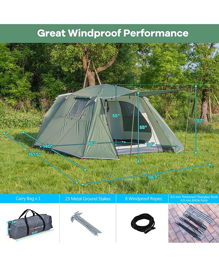 Costway 46 Person Camping Tent Waterproof Family Large DoubleLayer