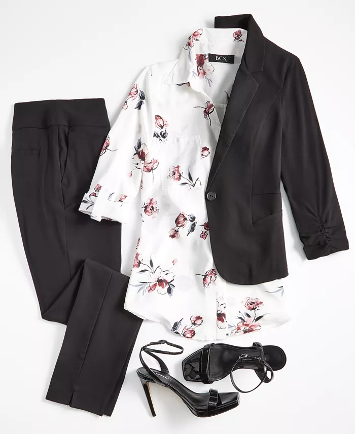 Juniors' Straight-Leg Trouser Pants - thumbnail 7