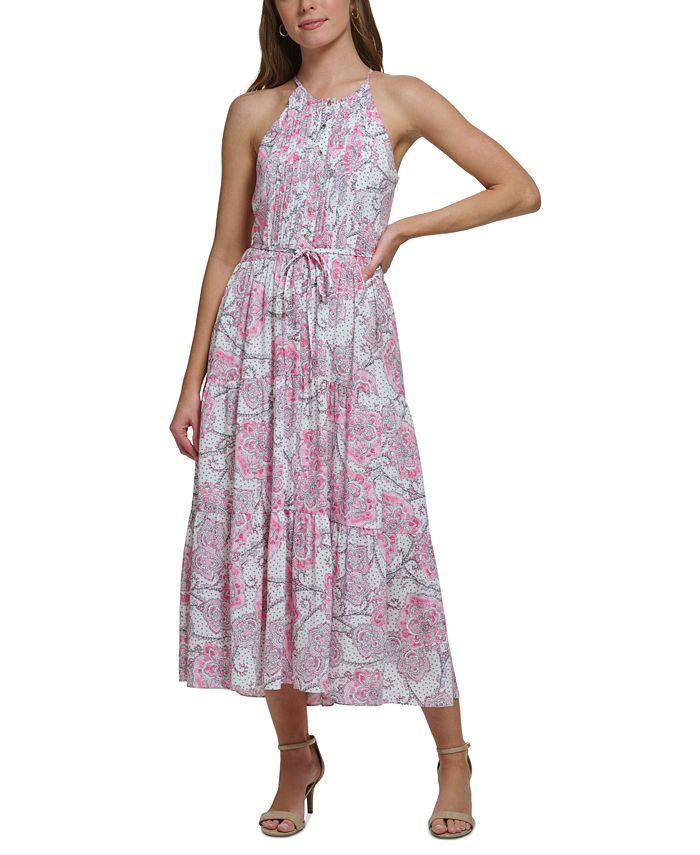 Tommy Hilfiger Women's Printed Halter Maxi Dress - Macy's