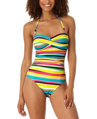 Maillot De Bain Une Pièce Anne Cole – Fleuri Torsadé Bandeau – Taille 12 – Neuf Avec Défaut