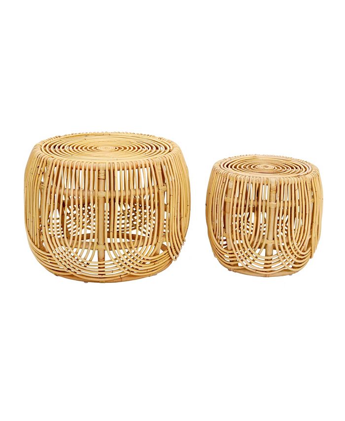 TOV Furniture Azrina Rattan Nesting Tables, Set of 2 Macy's