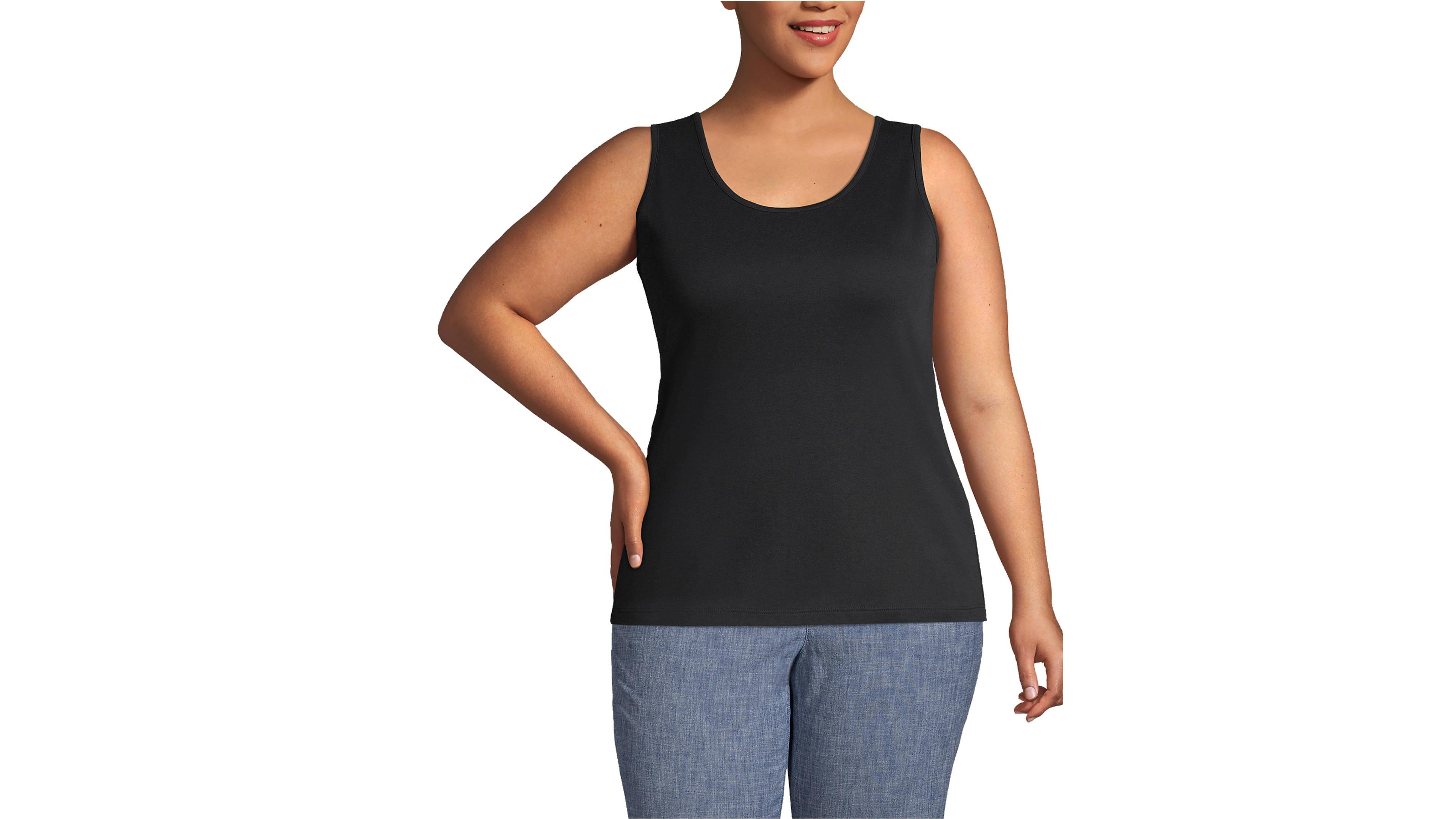 Lands' End Women's Plus Cotton Tank Top