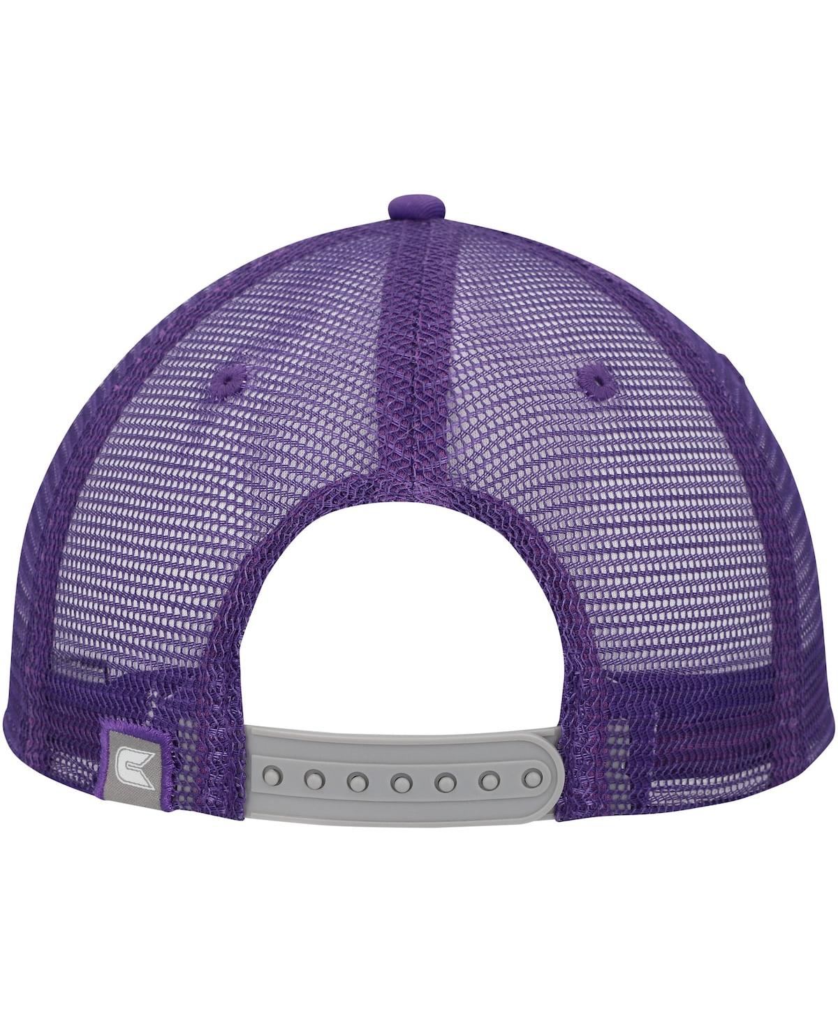 Colosseum Men's  Gray, Purple Kansas State Wildcats Love Fern Trucker Snapback Hat In Gray,purple