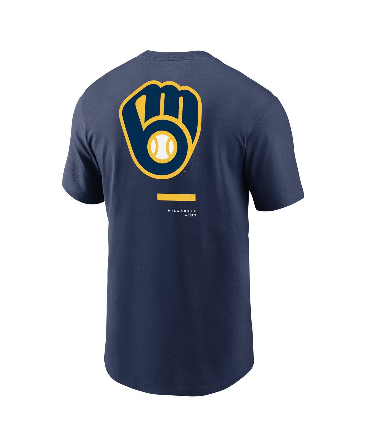 Men's NikeMilwaukee Brewers Over the Shoulder T-shirt - Navy