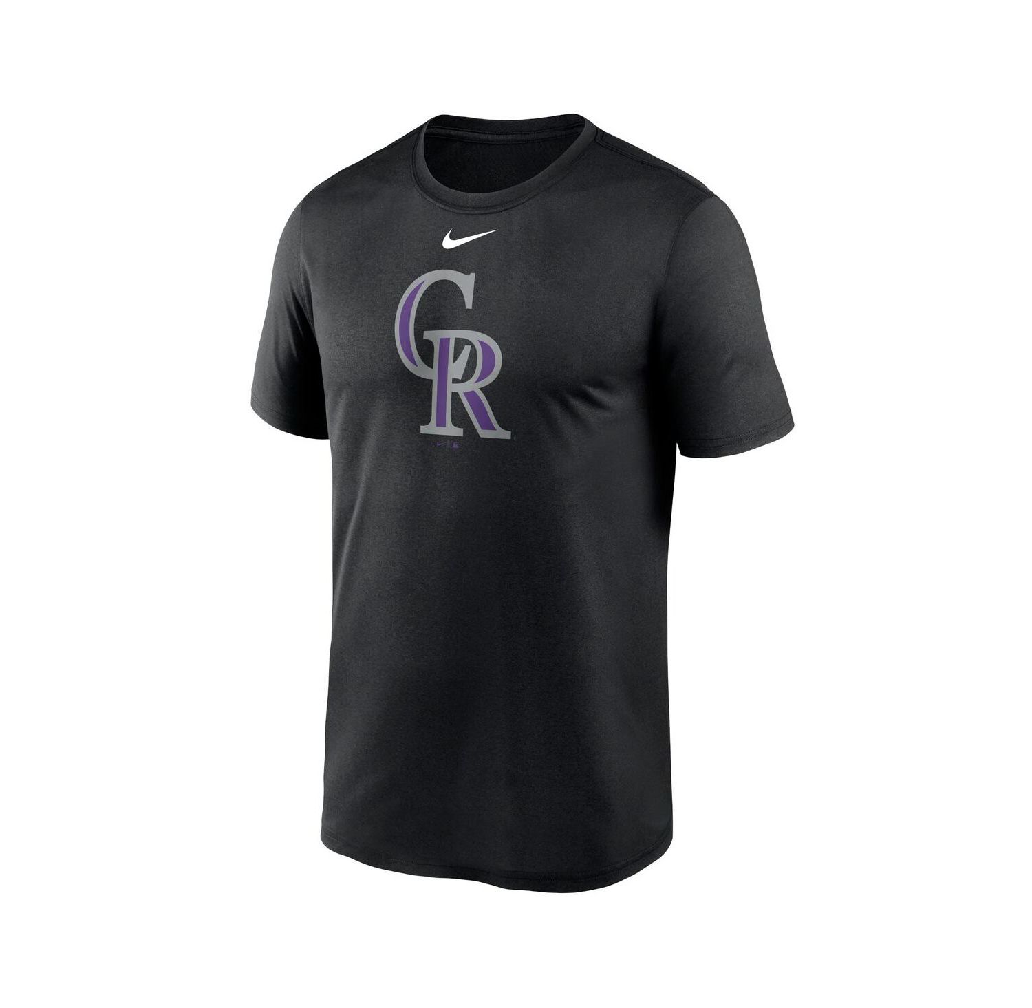 Men's Black Colorado Rockies New Legend Logo T-shirt