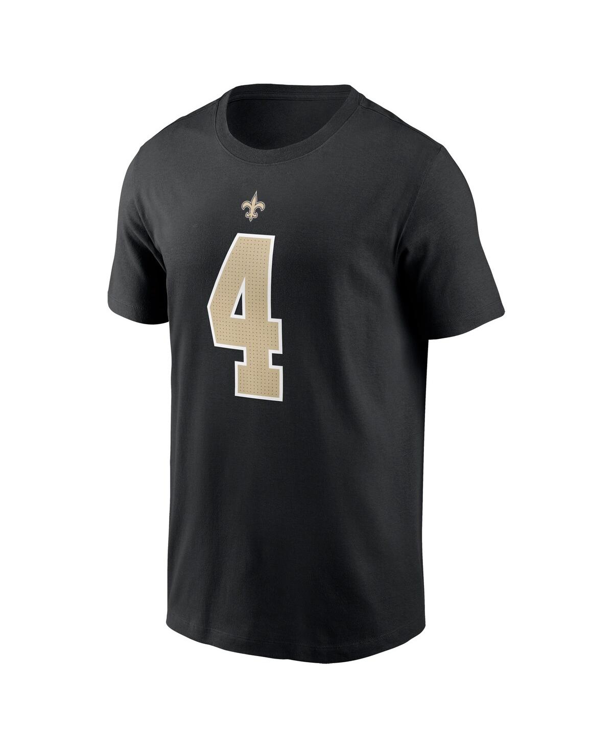 Nike Men's  Derek Carr Black New Orleans Saints Player Name And Number T-shirt In Black