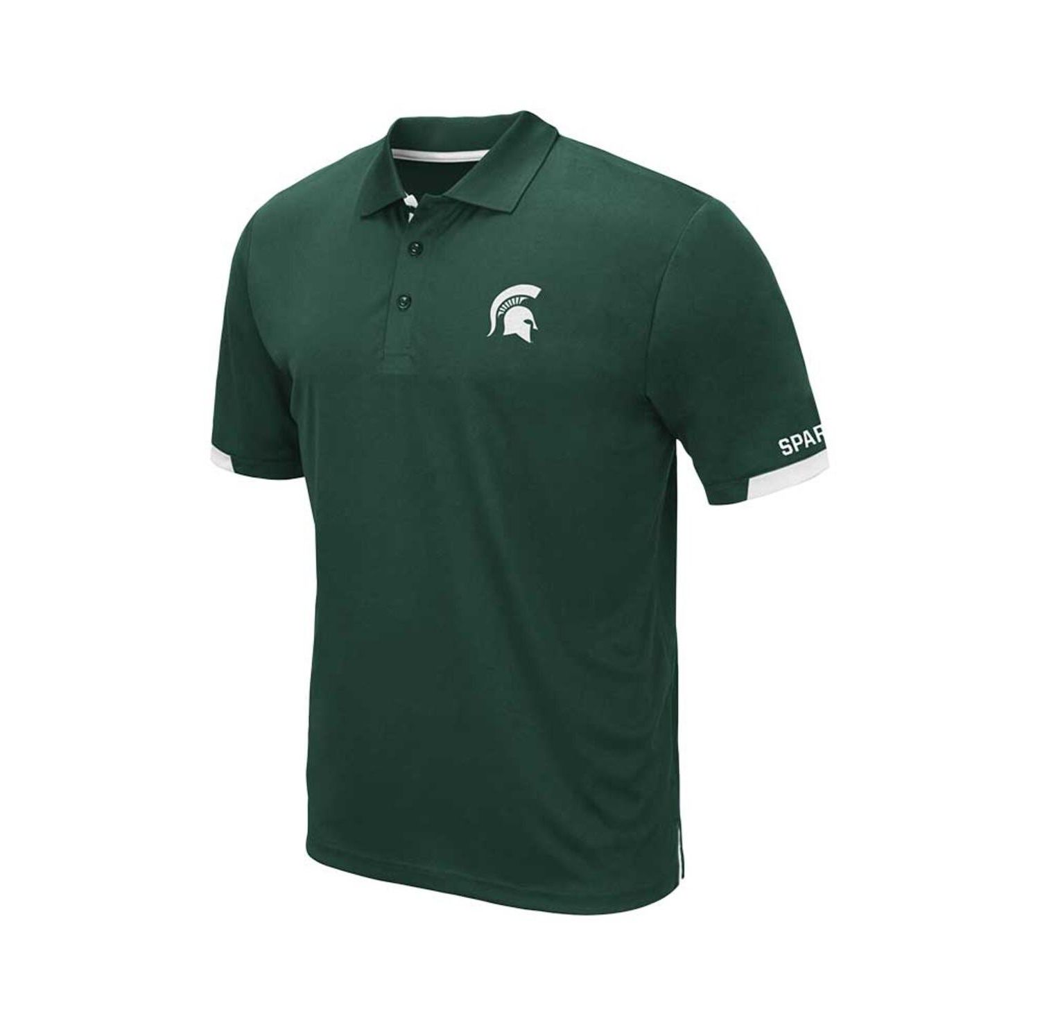 Men's Green Michigan State Spartans Big and Tall Santry Polo Shirt