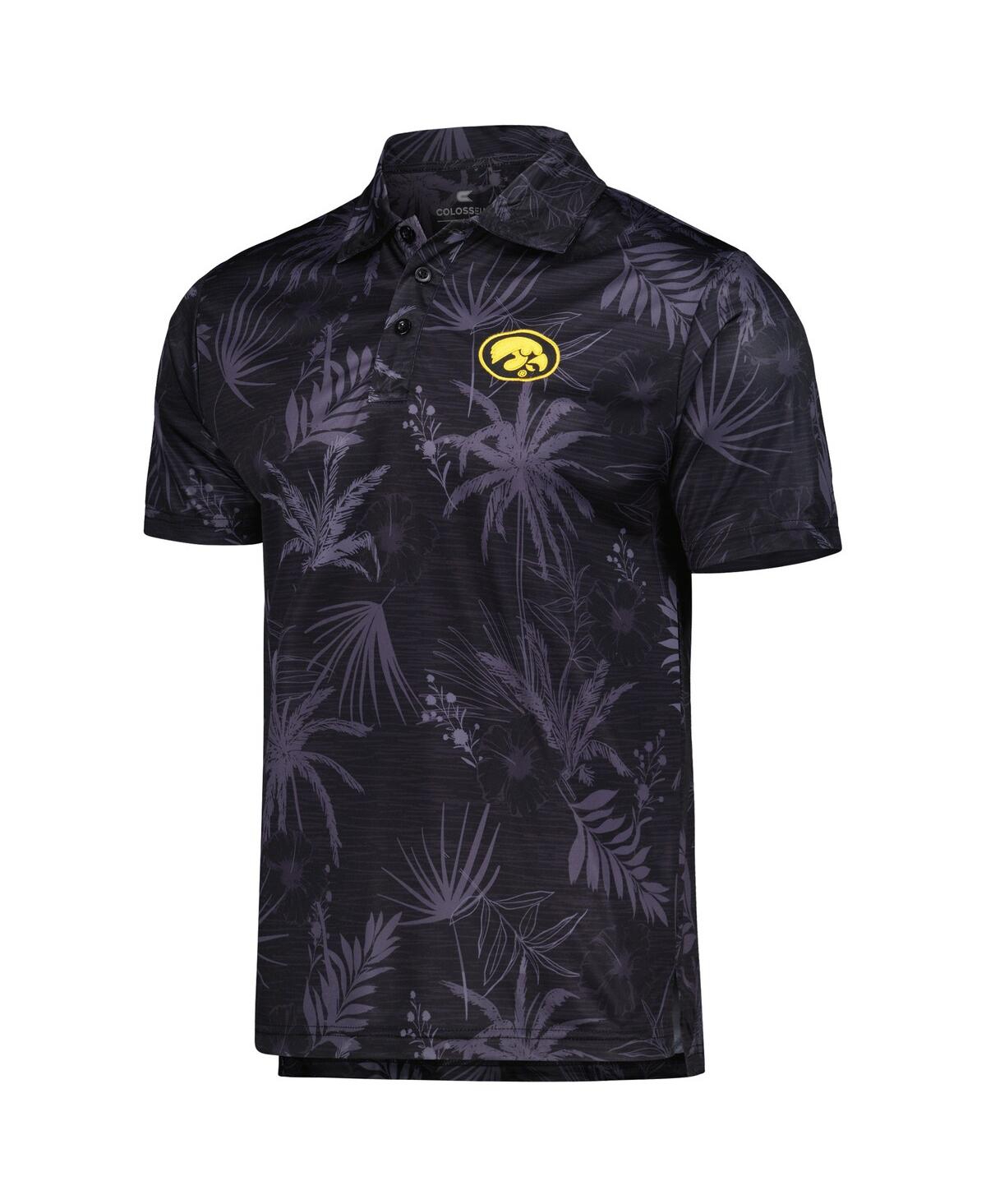 Shop Colosseum Men's  Black Iowa Hawkeyes Palms Team Polo Shirt