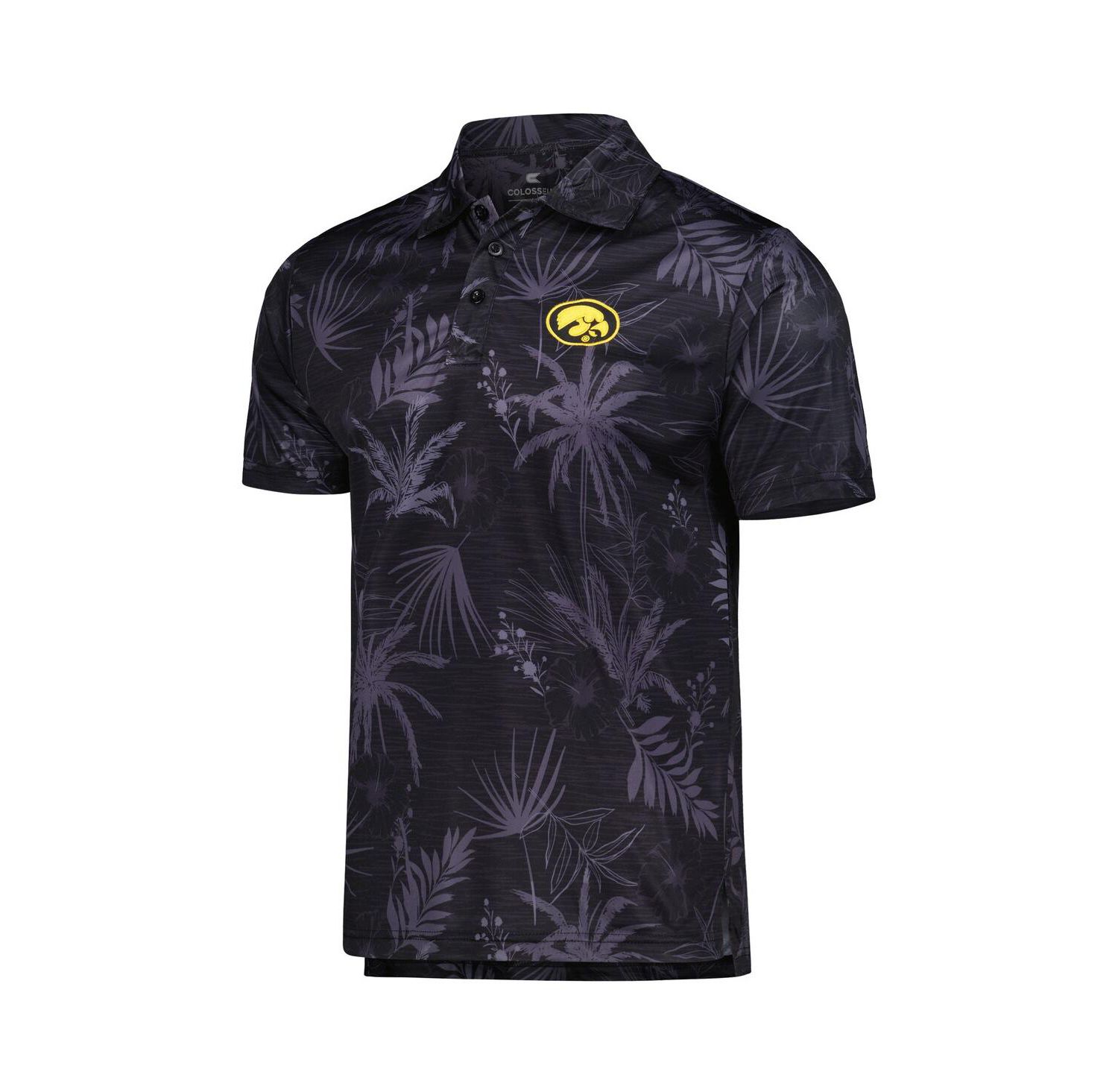 Men's Black Iowa Hawkeyes Palms Team Polo Shirt