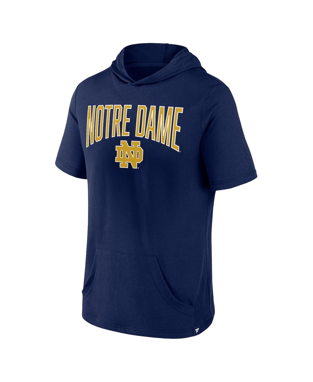 Men's FanaticsNotre Dame Fighting Irish Outline Lower Arch Hoodie T-shirt - Navy