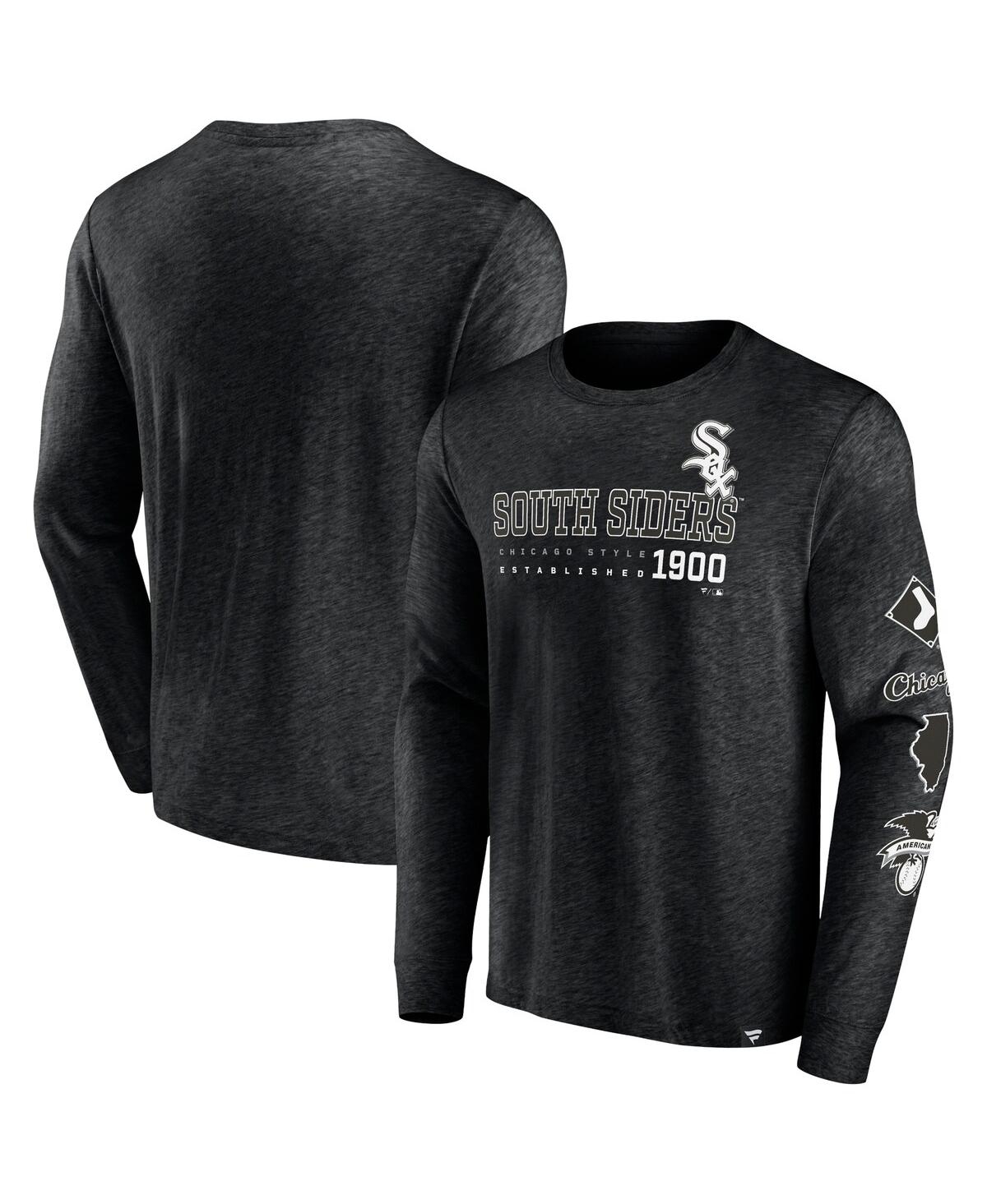 Fanatics Branded Black Chicago White Sox High Whip Pitcher Long Sleeve T-shirt In Black