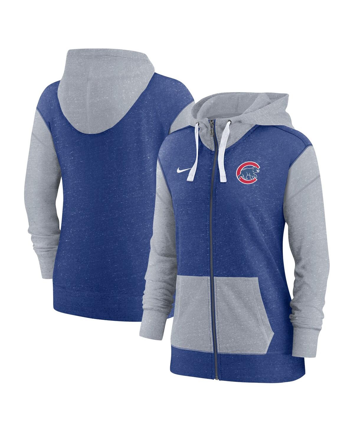Shop Nike Women's  Royal Chicago Cubs Full-zip Hoodie