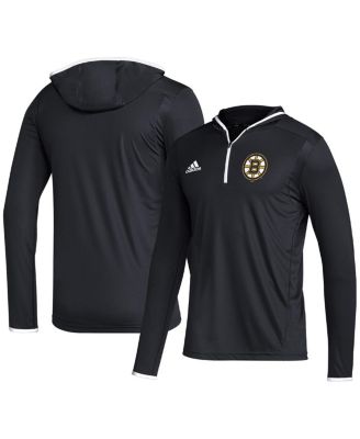 Men s Black Boston Bruins Team Long Sleeve Quarter Zip Hoodie T shirt