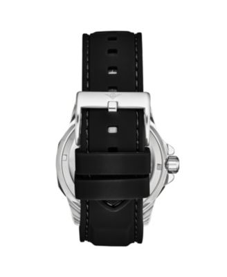 Edwardian 4018 Men s Automatic Skeleton Watch – 44mm Stainless Steel Case, Skeleton Dial, Silicone Strap