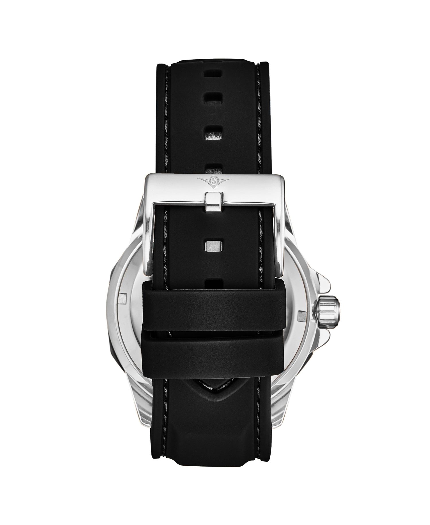 Edwardian 4018 Men s Automatic Skeleton Watch - 44mm Stainless Steel Case, Skeleton Dial, Silicone Strap