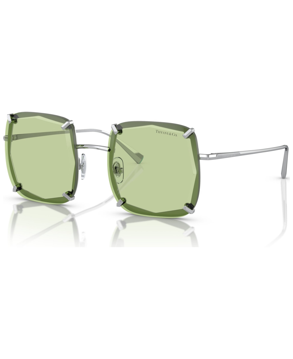 Shop Tiffany & Co Women's Sunglasses, Tf3089 In Silver-tone