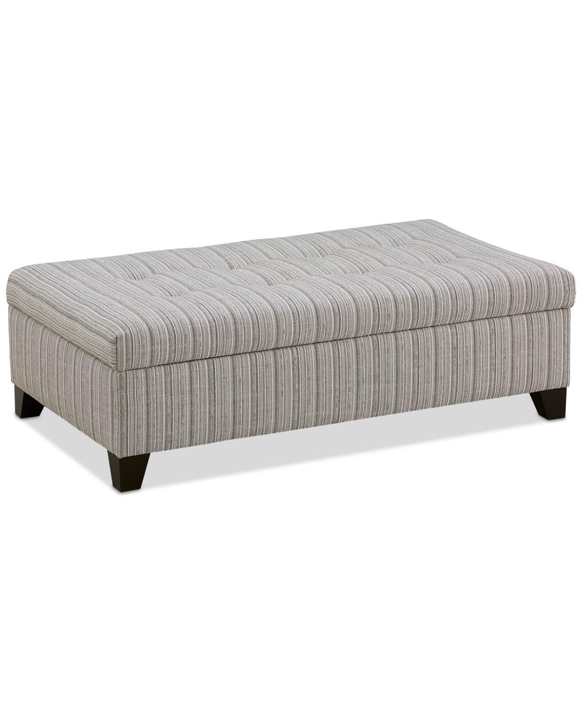 Furniture Kendrah 53" Fabric Storage Ottoman, Created For Macy's In Stone