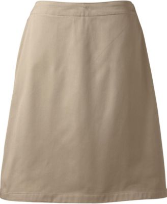 Plus Size School Uniform Blend Chino Skort Top of Knee