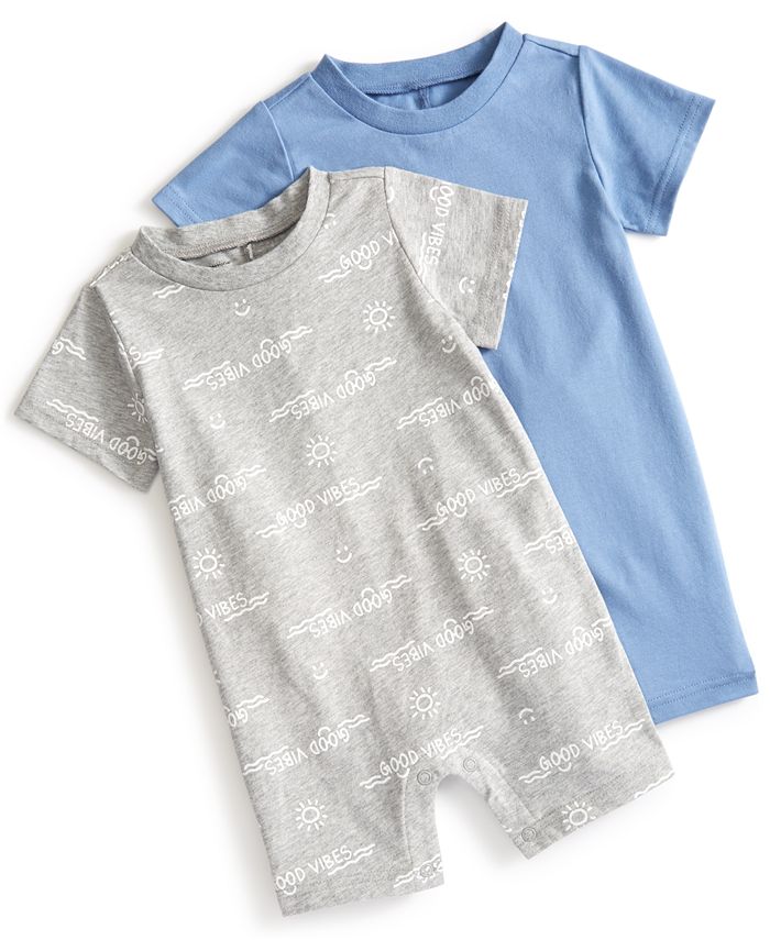 First Impressions Baby Boys Rompers, Pack of 2, Created for Macy's Macy's