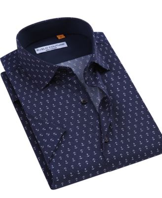 Мужская приталенная рубашка с геопринтом Suslo Couture от Suslo Couture Performance