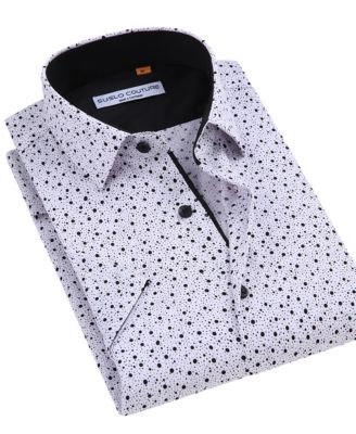 Men's Slim-Fit Geo-Print Performance Shirt