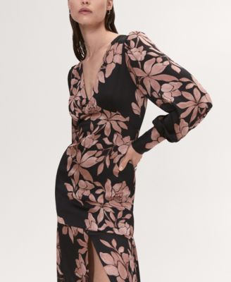 MANGO Women's Floral Chiffon Dress - Macy's